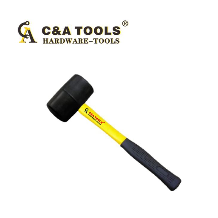 Black Rubber Mallet With Plastic Handle